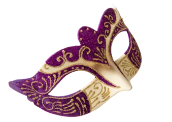 Fototapete Rund Karneval Venetian carnival mask isolated Transparent background, PNG.  © Rawf8