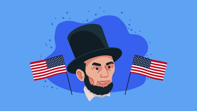 president abraham lincoln character animation - Powered by Adobe