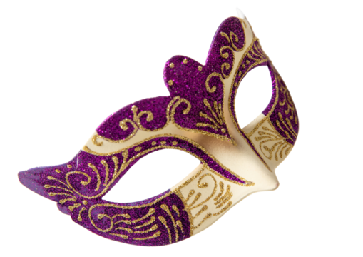 Venetian carnival mask isolated Transparent background, PNG.