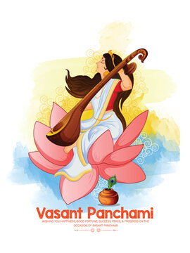 Happy Vasant Panchami, Goddess of Wisdom Saraswati for Vasant Panchami
