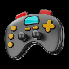 Premium game console remote controller icon 3d rendering on isolated background