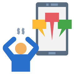 distraction flat style icon