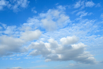 Blue sky, white clouds at Istanbul Turkey.