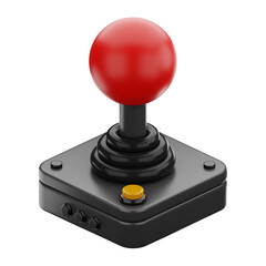 Premium game joystick icon 3d rendering on isolated background