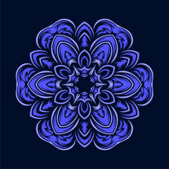 Modern mandala art vector design with a beautiful mix of colors, suitable for all advertising design needs, both for business card designs, banners, brochures and others. EPS format files