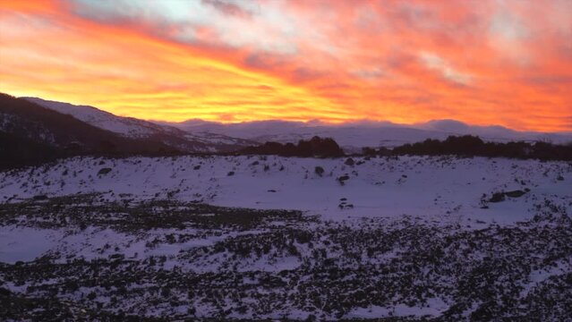 Australia Snowy Mountains stunning winter sunset Perisher Thredbo  by Taylor Brant Film