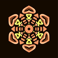 Modern mandala art vector design with a beautiful mix of colors, suitable for all advertising design needs, both for business card designs, banners, brochures and others. EPS format files