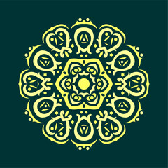 Modern mandala art vector design with a beautiful mix of colors, suitable for all advertising design needs, both for business card designs, banners, brochures and others. EPS format files