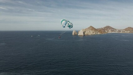 Paragliding adventure activity at Cabo San Lucas island Mexico California