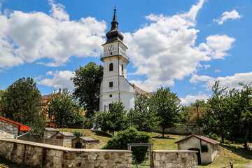 Fototapeta na wymiar Old church and cellars in Tállya (Tokaj region)