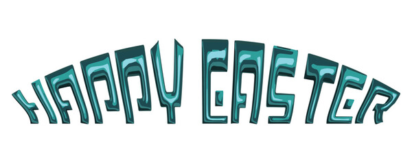 メタリック風のHAPPY EASTERの文字素材