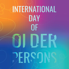 Obraz premium International Day of Older Persons. Design suitable for greeting card poster and banner