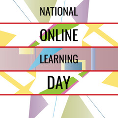 National Online Learning Day. Design suitable for greeting card poster and banner