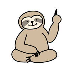 指をさすナマケモノ
