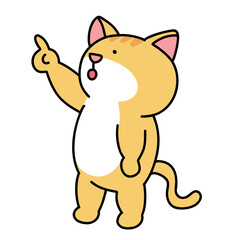 指をさすチャトラ猫