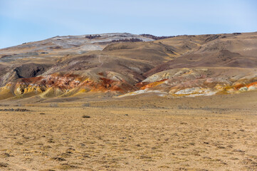 Landscape of Kizil Chin, a place called “Mars” in Altay mountains