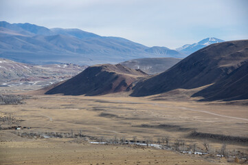 View of Altay mountains in the autumn
