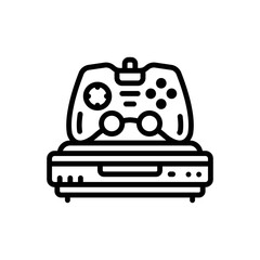 Black line icon for consoles 