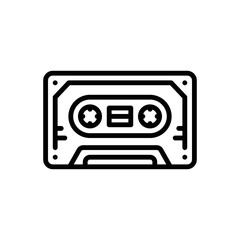 Black line icon for disk