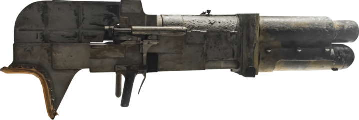 Isolated PNG cutout of an artillery cannon from Word War II  on a transparent background, ideal for photobashing, matte-painting, concept art
