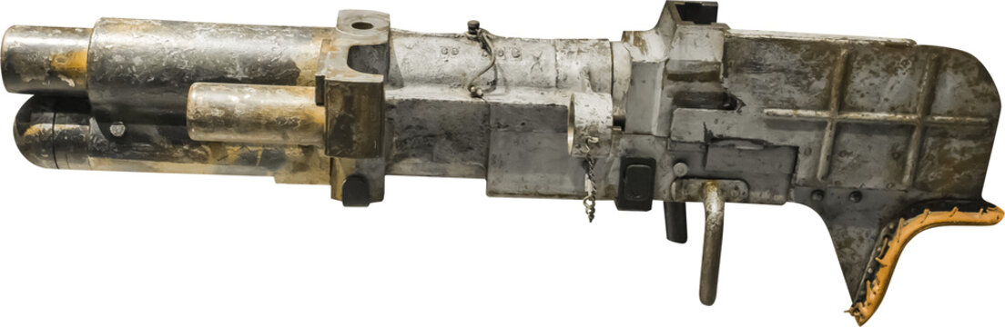 Isolated PNG cutout of an artillery cannon from Word War II  on a transparent background, ideal for photobashing, matte-painting, concept art
