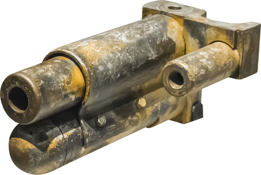 Isolated PNG cutout of an artillery cannon from Word War II  on a transparent background, ideal for photobashing, matte-painting, concept art
