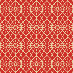 Japanese Embroidery Net Vector Seamless Pattern