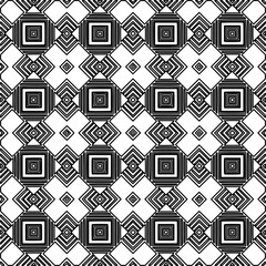 Stylish texture with figures from lines.
Abstract geometric black and white pattern for web page, textures, card, poster, fabric, textile. Monochrome graphic repeating design. 