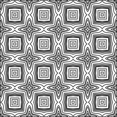 Stylish texture with figures from lines.
Abstract geometric black and white pattern for web page, textures, card, poster, fabric, textile. Monochrome graphic repeating design. 