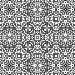 Stylish texture with figures from lines.
Abstract geometric black and white pattern for web page, textures, card, poster, fabric, textile. Monochrome graphic repeating design. 