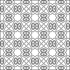 Stylish texture with figures from lines.
Abstract geometric black and white pattern for web page, textures, card, poster, fabric, textile. Monochrome graphic repeating design. 