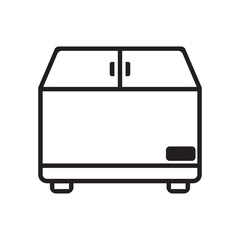 Refrigerator icon, logo isolated on white background