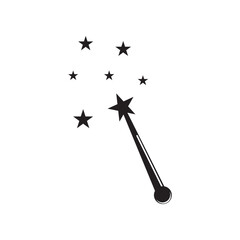 Magic hat and wand icon,logo illustration design