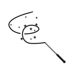 Magic hat and wand icon,logo illustration design