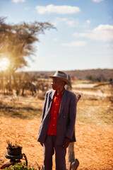 old african man in the village
