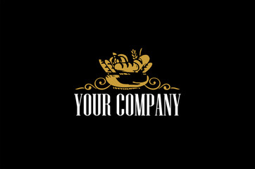 Vintage bread logo concept vector logo