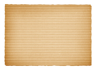 Old paper brown orBrown corrugated cardboard texture sheet isolated