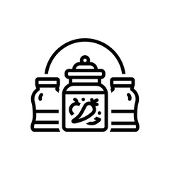 Black line icon for preservation