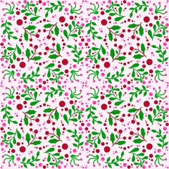 The Colorful of Garden in Fabric Seamless Pattern
