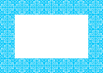 Abstract composition with floral pattern - frame concept with copy space