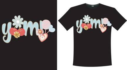 Yum lover valentine,s day t-shirt design