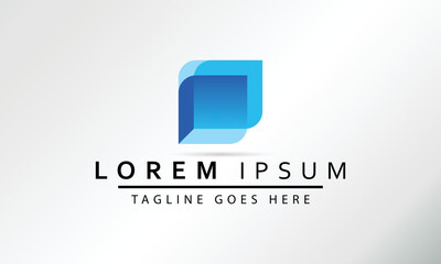 Letter D With Square Shape, Fast Speed, Delivery, Digital And Technology For Your Corporate Identity