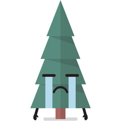 Christmas tree character emoji is crying