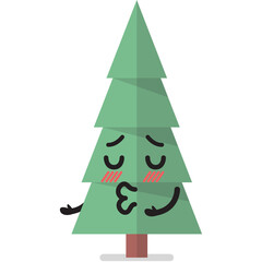 Christmas tree character emoji is kissing