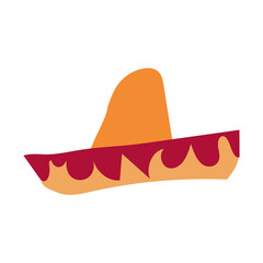 Card with mexico sombrero. Colorful vector illustration. Vector illustration icon. National symbol. Viva mexico.