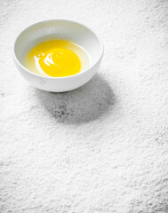 Egg in a bowl.