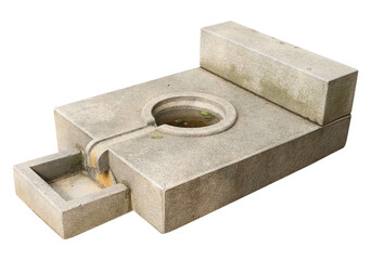 Isolated PNG cutout of a traditional Korean fountain on a transparent background, ideal for photobashing, matte-painting, concept art
