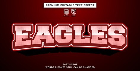 editable text effect esports eagles