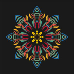 Modern mandala art vector design with a beautiful mix of colors, suitable for all advertising design needs, both for business card designs, banners, brochures and others. EPS format files