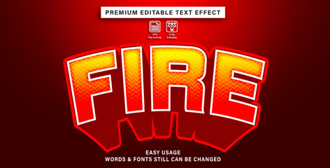 editable text effect fire